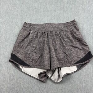 Lululemon Shorts Womens 8 Heather Black Hotty Hot II Running 4" Running W7ATLT